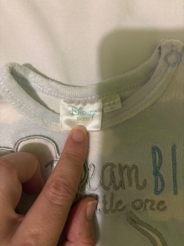 Pijama Disney Recién Nacido Azul Nubes