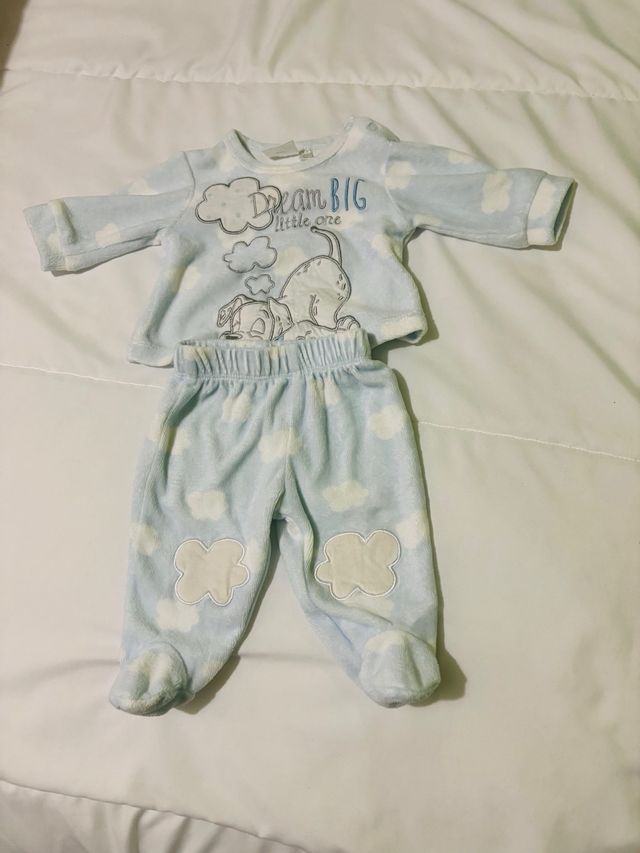 Pijama Disney Recién Nacido Azul Nubes