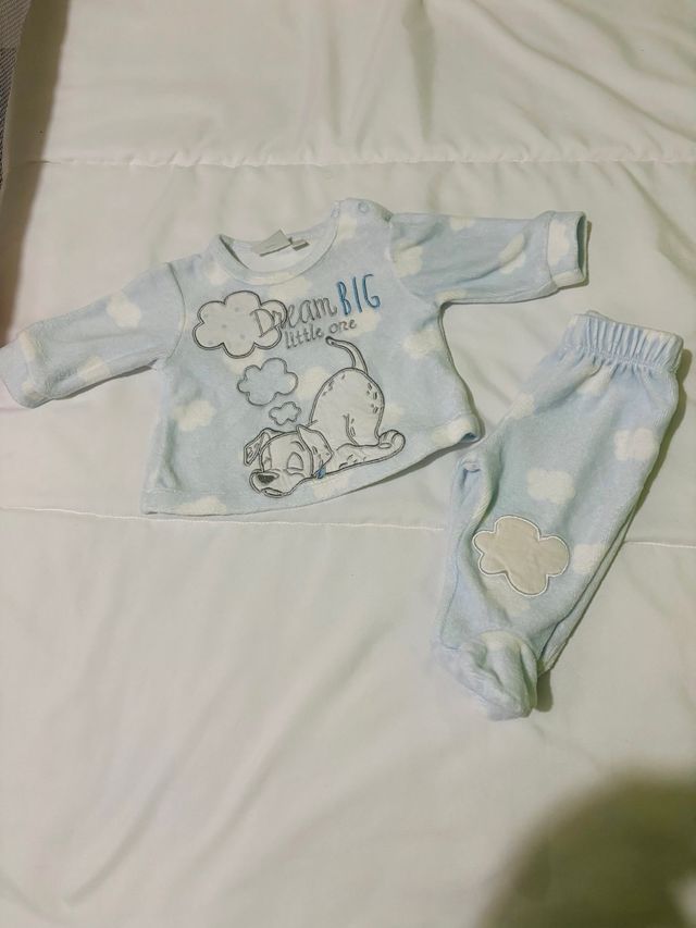 Pijama Disney Recién Nacido Azul Nubes