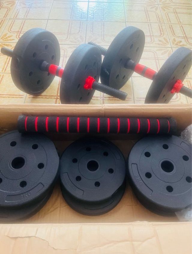 Mancuernas 30 kg - 2 en 1