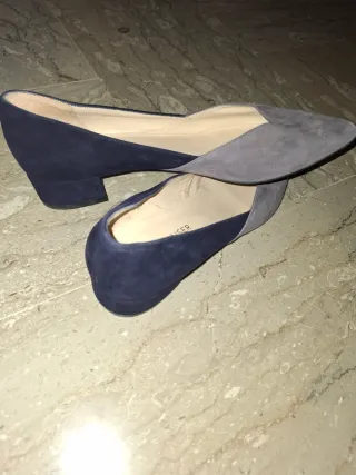 Scarpe Peter Kaiser camoscio blu/grigie