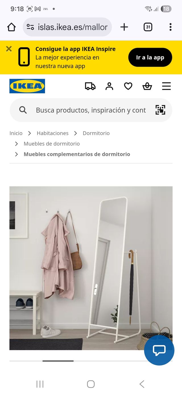 Specchio da terra bianco Ikea