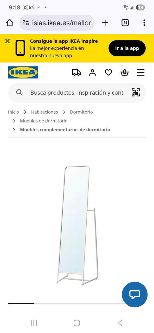 Specchio da terra bianco Ikea