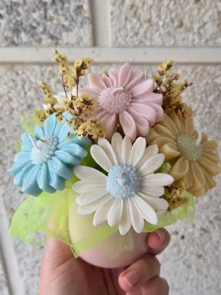 Ramo de velas florales multicolor