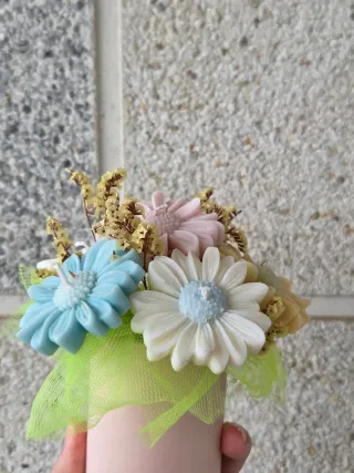 Ramo de velas florales multicolor