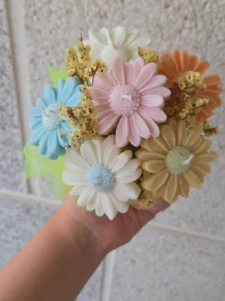 Ramo de velas florales multicolor