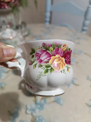 6 Tazas de Porcelana Colección Flores
