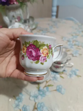 6 Tazas de Porcelana Colección Flores