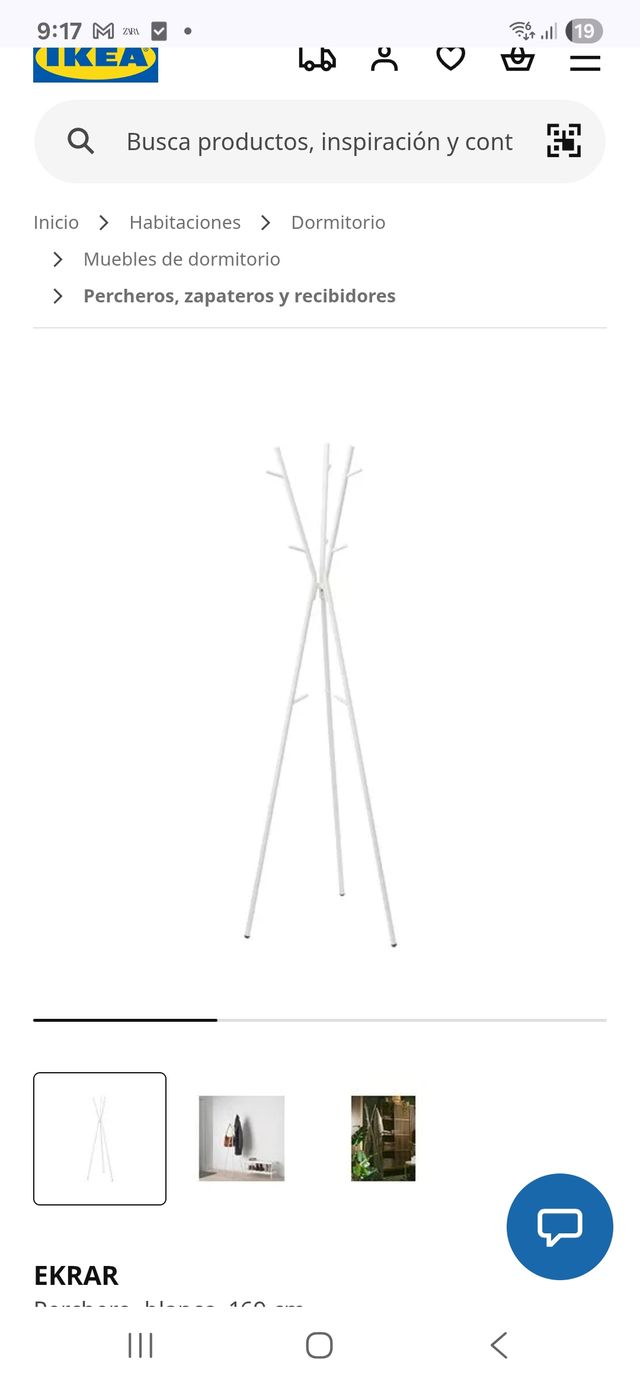 Porta abiti EKRAR IKEA Bianco