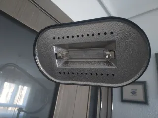 Lámpara de pie salón cristal y metal