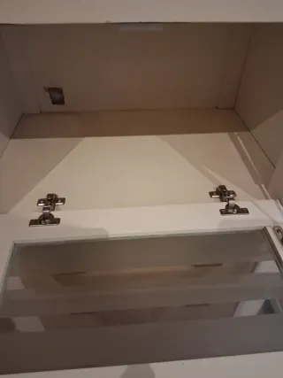 Mueble Almacenamiento Madera y Cristal