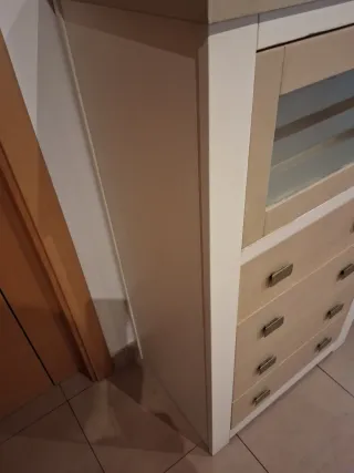 Mueble Almacenamiento Madera y Cristal