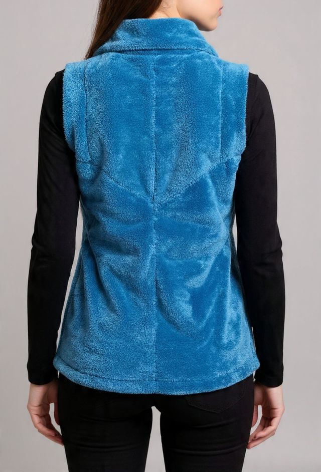 Chaleco de felpa azul