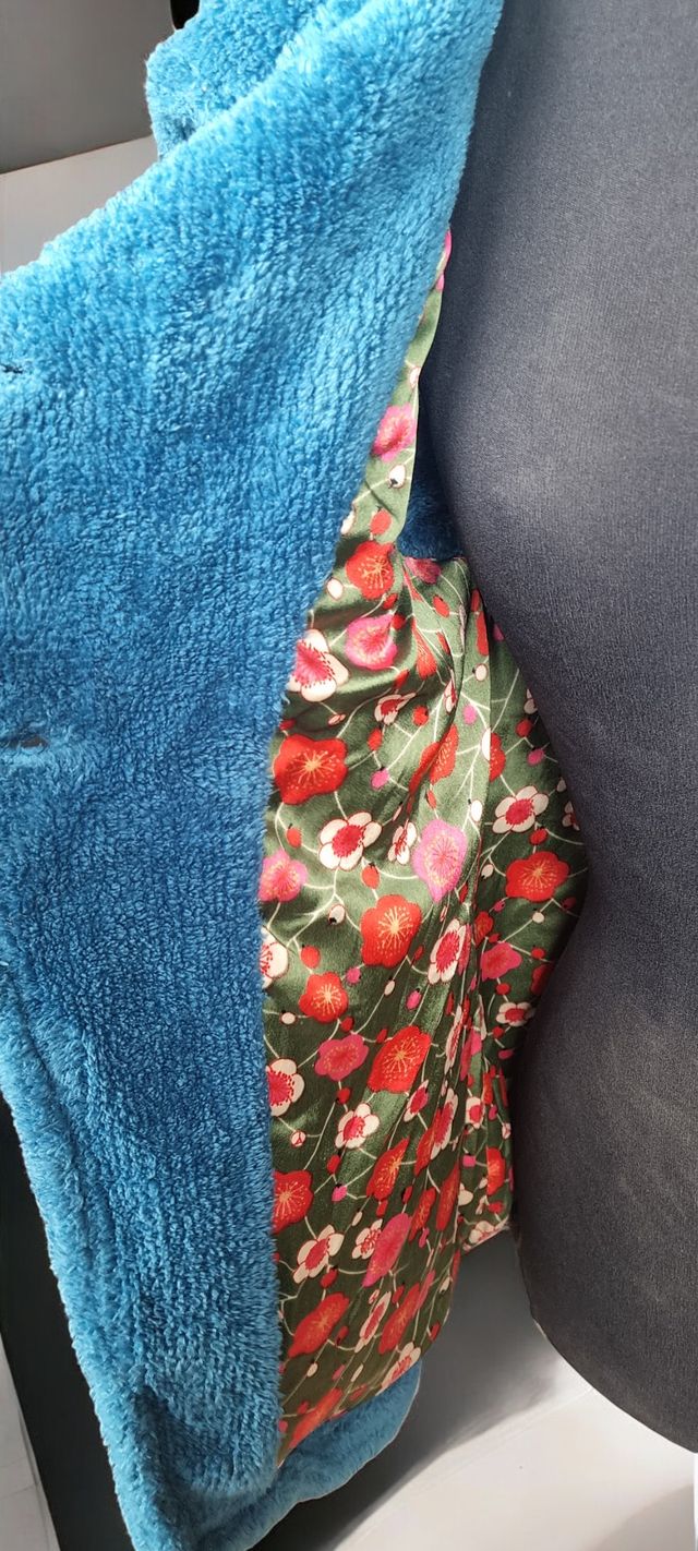 Chaleco de felpa azul