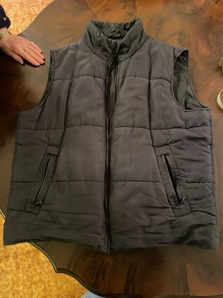 Gilet imbottito uomo nero/grigio