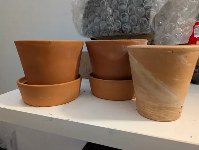 Macetas de cerámica terracota
