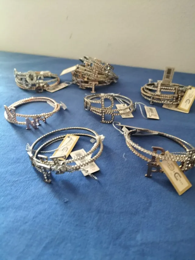 26 Braccialetti Lettere Iniziali Oro Argento