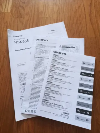 Amplificador Onkyo HT-R558 Negro con 3 altavoces