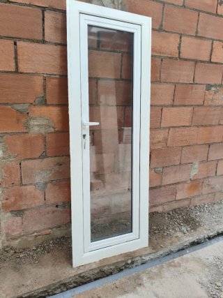 Puerta cristal climalit blanca