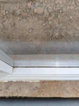 Puerta cristal climalit blanca