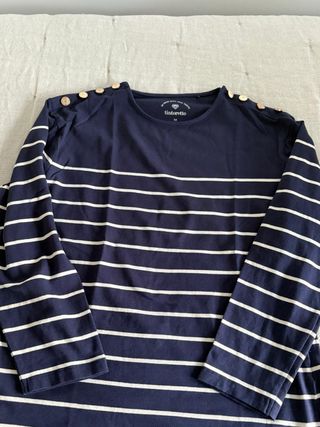 Sudadera Tintoretto rayas azul marino Talla M