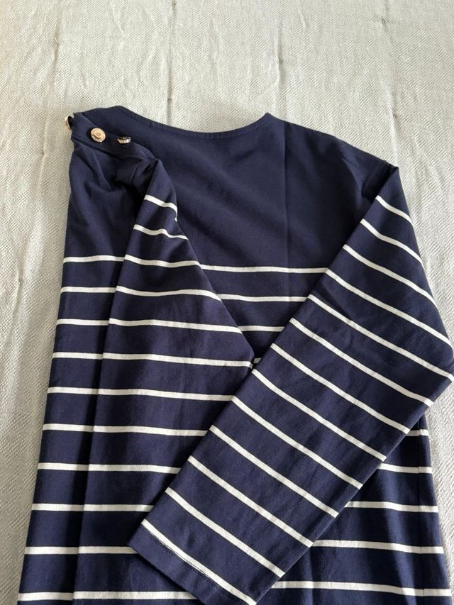 Sudadera Tintoretto rayas azul marino Talla M