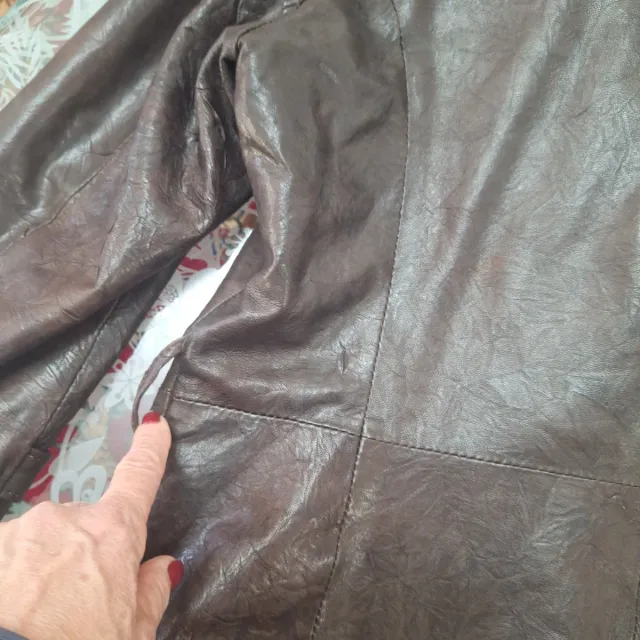 Giacca in vera pelle con collo in volpe