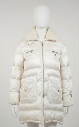 Giaccone donna in piuma d'oca bianco