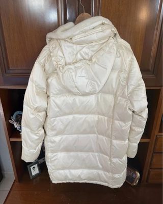Giaccone donna in piuma d'oca bianco