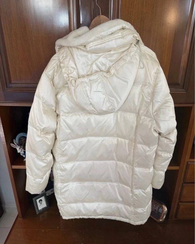 Giaccone donna in piuma d'oca bianco