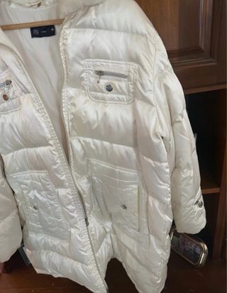 Giaccone donna in piuma d'oca bianco