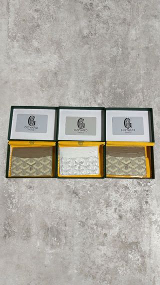 Portacarte Goyard Beige e Blu