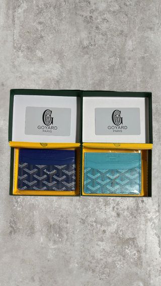 Portacarte Goyard Beige e Blu