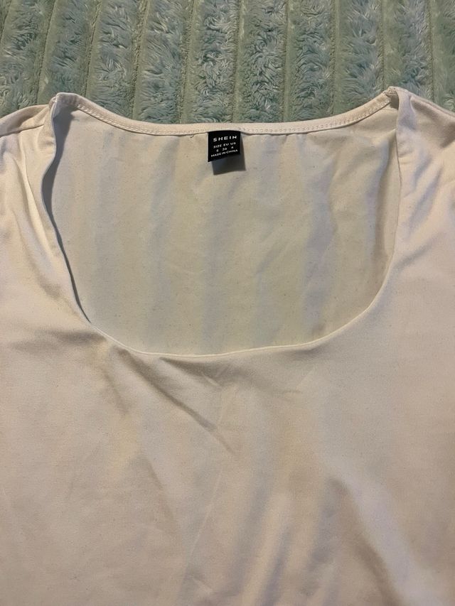 Top corto blanco básico Shein