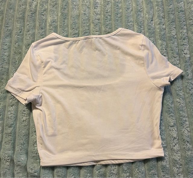 Top corto blanco básico Shein