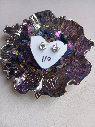 Pendientes Plata 925 Rubí reactivos a UV