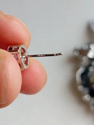 Pendientes Plata 925 Rubí reactivos a UV