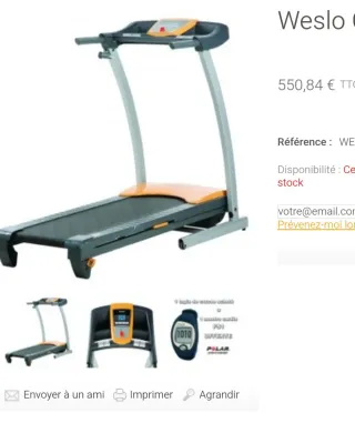 Cinta de correr Weslo