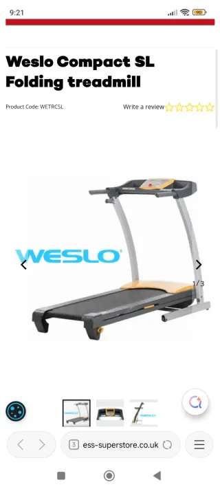 Cinta de correr Weslo