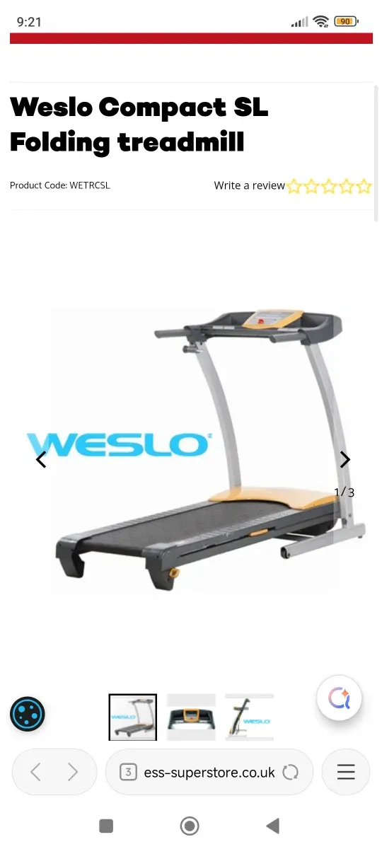 Cinta de correr Weslo