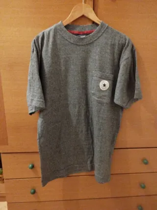 Camiseta Converse gris manga corta