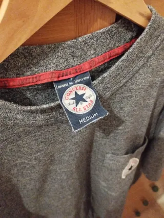 Camiseta Converse gris manga corta