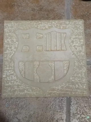 Escudo FC Barcelona de piedra