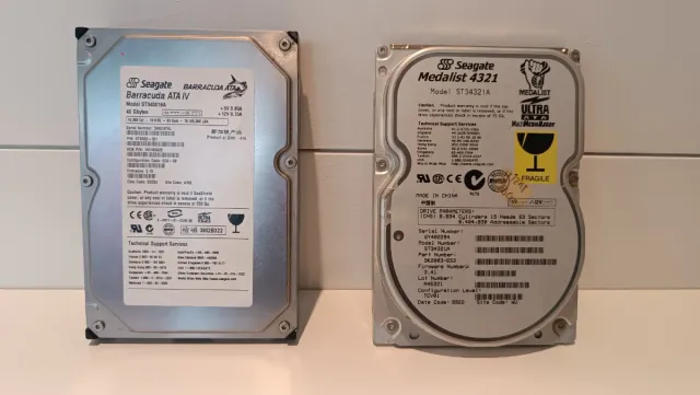 2 Discos Duros Seagate 40GB y 32GB