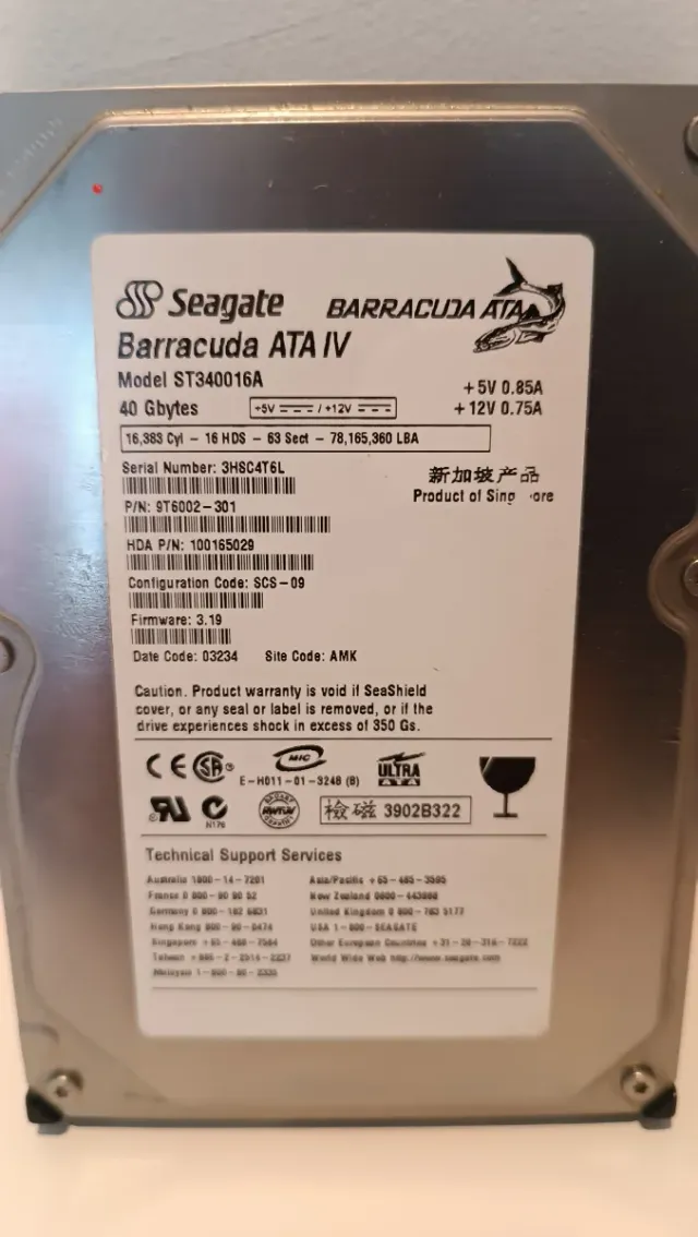 2 Discos Duros Seagate 40GB y 32GB