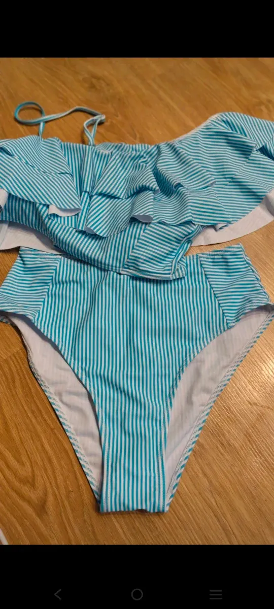 Bikini rayas azul y blanco