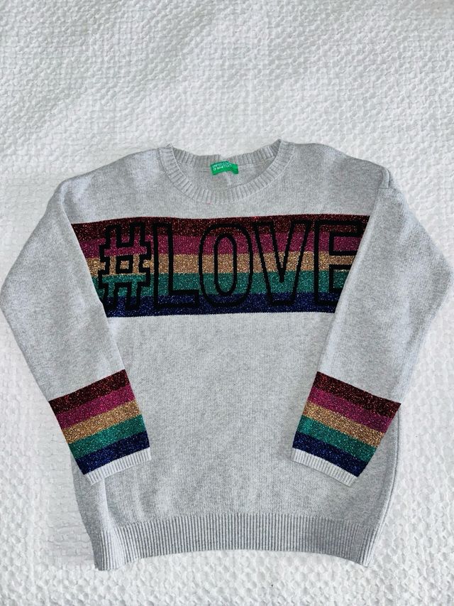 Jersey niña Benetton #LOVE 6-8 años