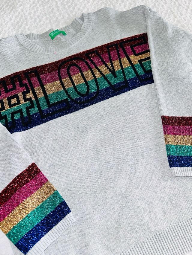 Jersey niña Benetton #LOVE 6-8 años