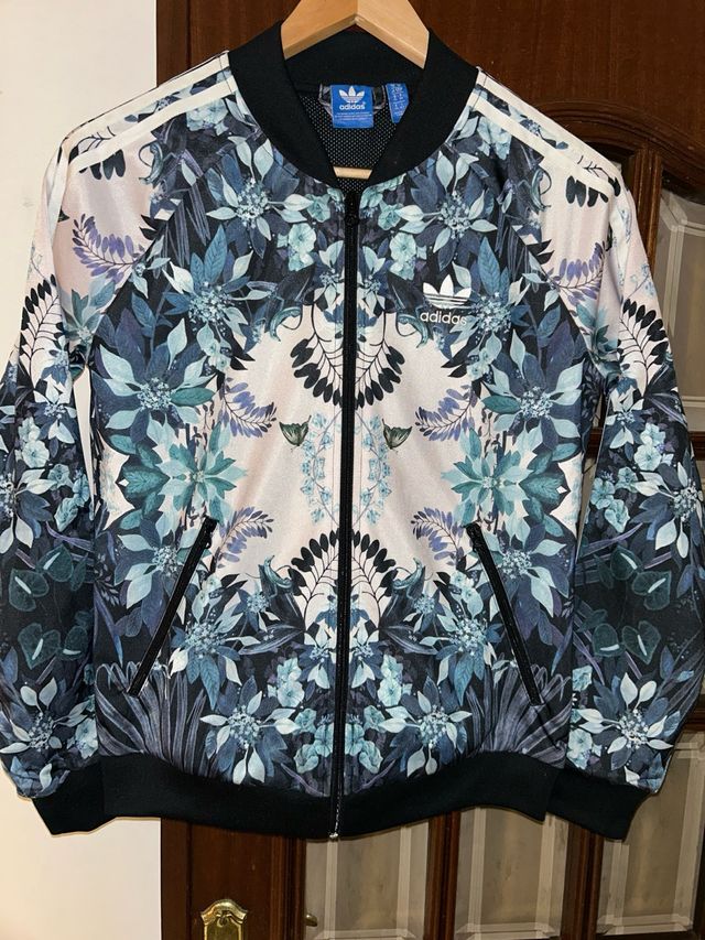 Casaco Adidas Mulher Floral Azul Multicolor