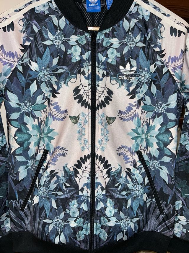 Casaco Adidas Mulher Floral Azul Multicolor